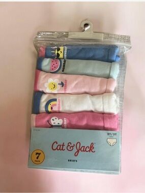 Buy one get one 50% 
off Cat & Jack Girls 7-Pack Briefs - Pink, Blue, White